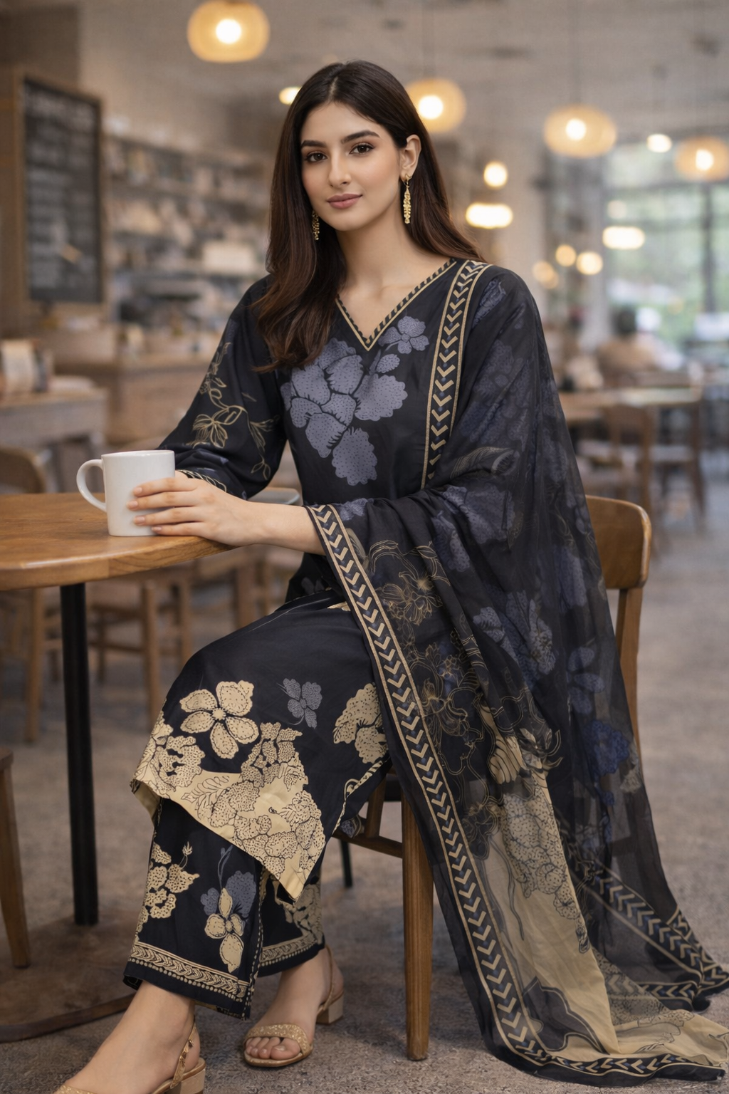 🌸 Zaira 3 Piece Premium 4 Season Suit – Stitched Lawn Dress for Women | Femmi Prets 👗✨